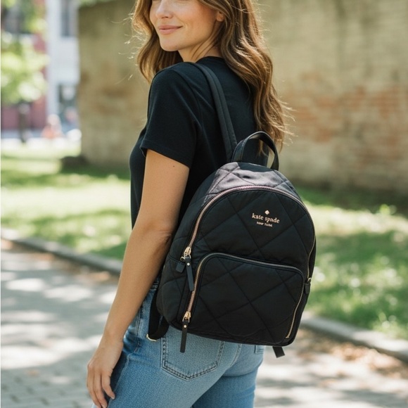 Kate Spade Quilted Black Backpack main image 6